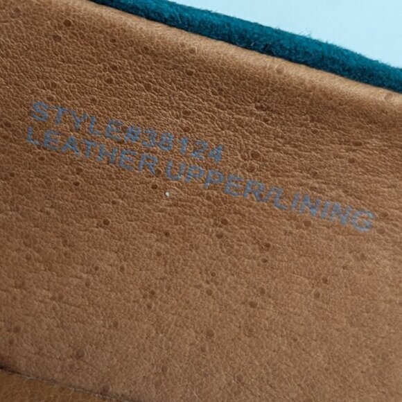 NEW Madewell Teal/Turquoise Suede Ankle Strap Mini Wedge 7.5 - Picture 9 of 10